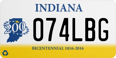 IN license plate 074LBG