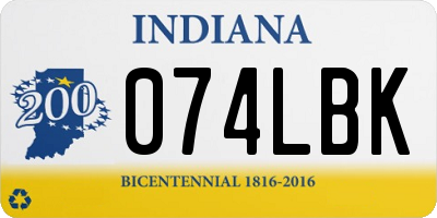 IN license plate 074LBK