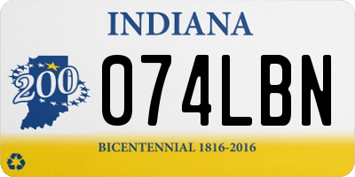 IN license plate 074LBN