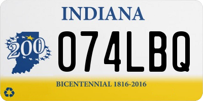 IN license plate 074LBQ