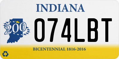 IN license plate 074LBT
