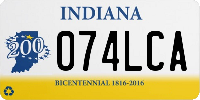 IN license plate 074LCA