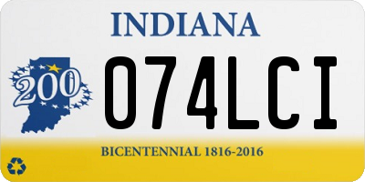IN license plate 074LCI