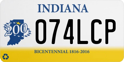 IN license plate 074LCP