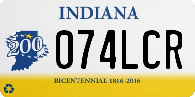 IN license plate 074LCR