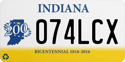 IN license plate 074LCX