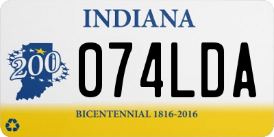 IN license plate 074LDA