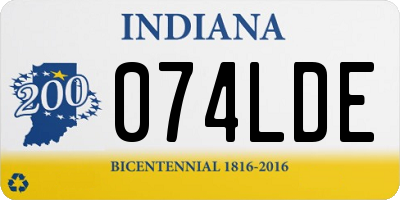 IN license plate 074LDE