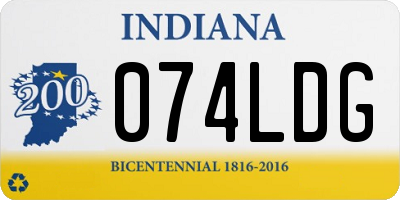 IN license plate 074LDG