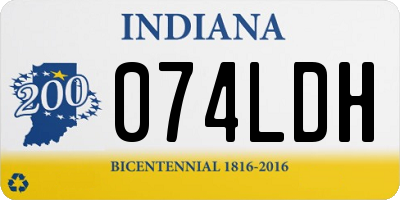 IN license plate 074LDH