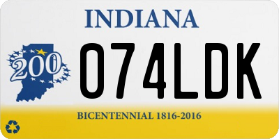 IN license plate 074LDK