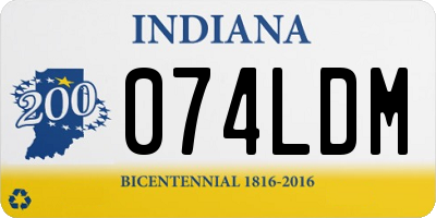 IN license plate 074LDM