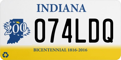 IN license plate 074LDQ
