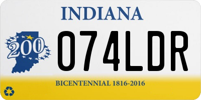 IN license plate 074LDR