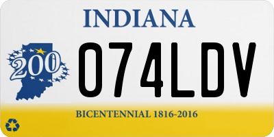 IN license plate 074LDV