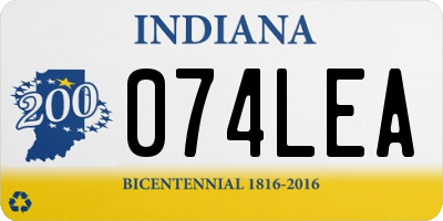 IN license plate 074LEA