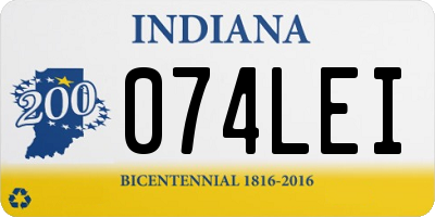 IN license plate 074LEI