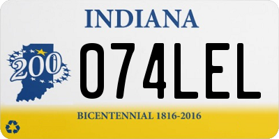 IN license plate 074LEL