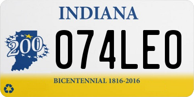 IN license plate 074LEO