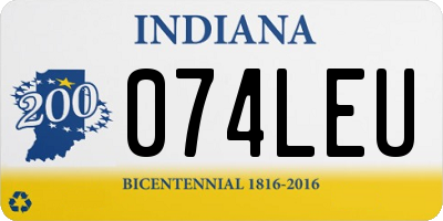 IN license plate 074LEU