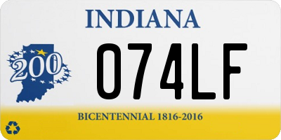 IN license plate 074LF