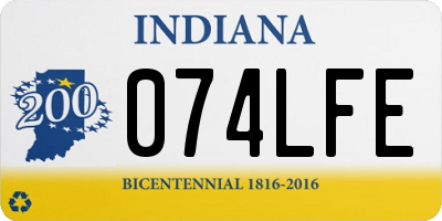 IN license plate 074LFE
