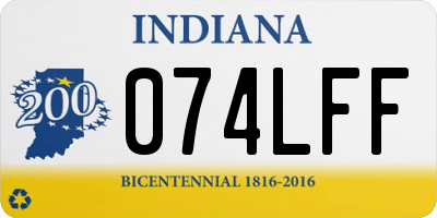 IN license plate 074LFF