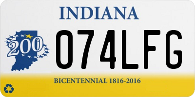 IN license plate 074LFG