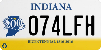 IN license plate 074LFH