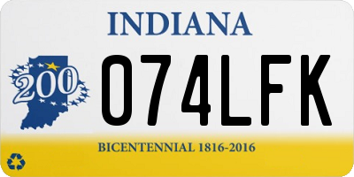 IN license plate 074LFK