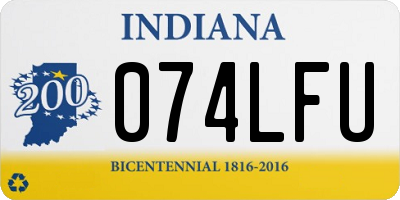 IN license plate 074LFU