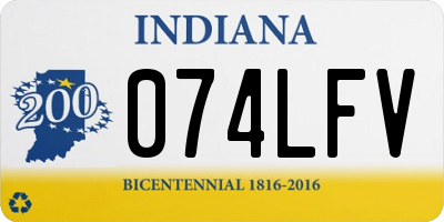 IN license plate 074LFV