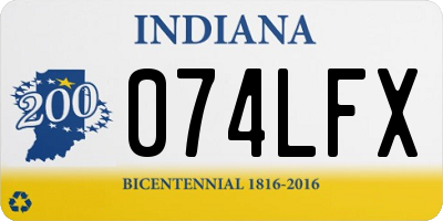 IN license plate 074LFX