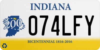 IN license plate 074LFY