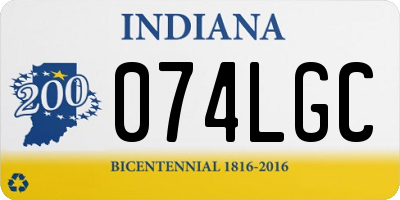 IN license plate 074LGC