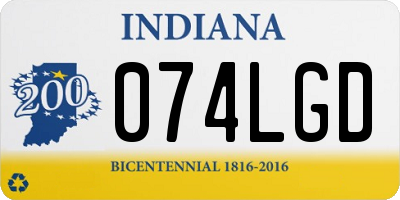 IN license plate 074LGD