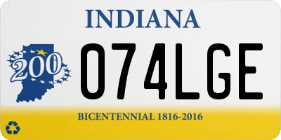 IN license plate 074LGE