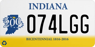 IN license plate 074LGG