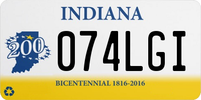 IN license plate 074LGI