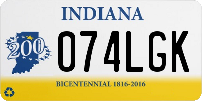 IN license plate 074LGK