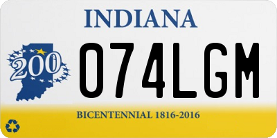 IN license plate 074LGM