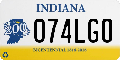 IN license plate 074LGO