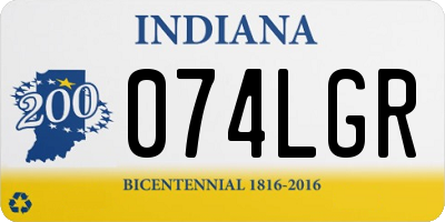 IN license plate 074LGR