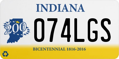 IN license plate 074LGS