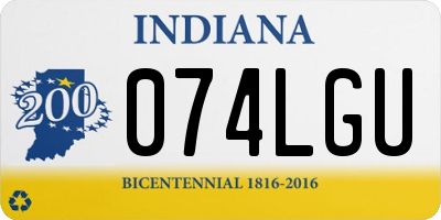 IN license plate 074LGU