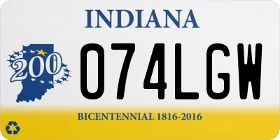 IN license plate 074LGW