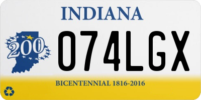 IN license plate 074LGX