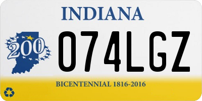IN license plate 074LGZ
