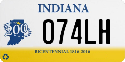 IN license plate 074LH