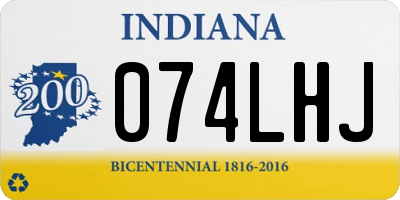 IN license plate 074LHJ